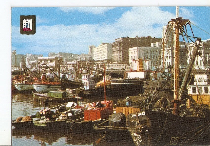 Postal 044445 : La Coruña. Avenida de la Darsena