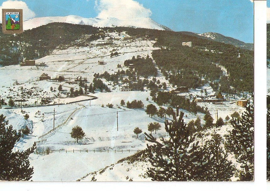 Postal 044459 : La Molina. Pirineu Catala. Vall de la Molina vist des de la carretera