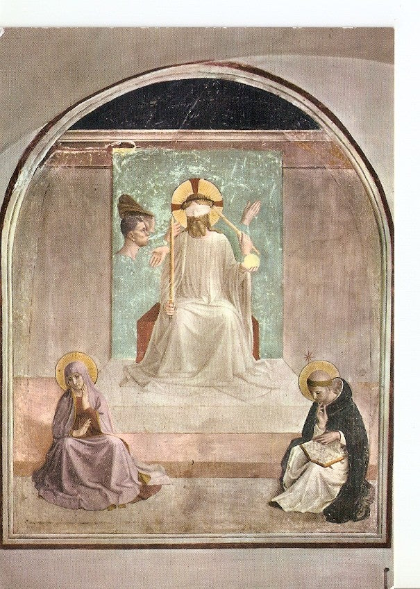 Postal 044463 : Firenze. Museo S. Marco. Beato Angelico. Jesus mocked: in tha fore the S. Virgin and S. Dominic