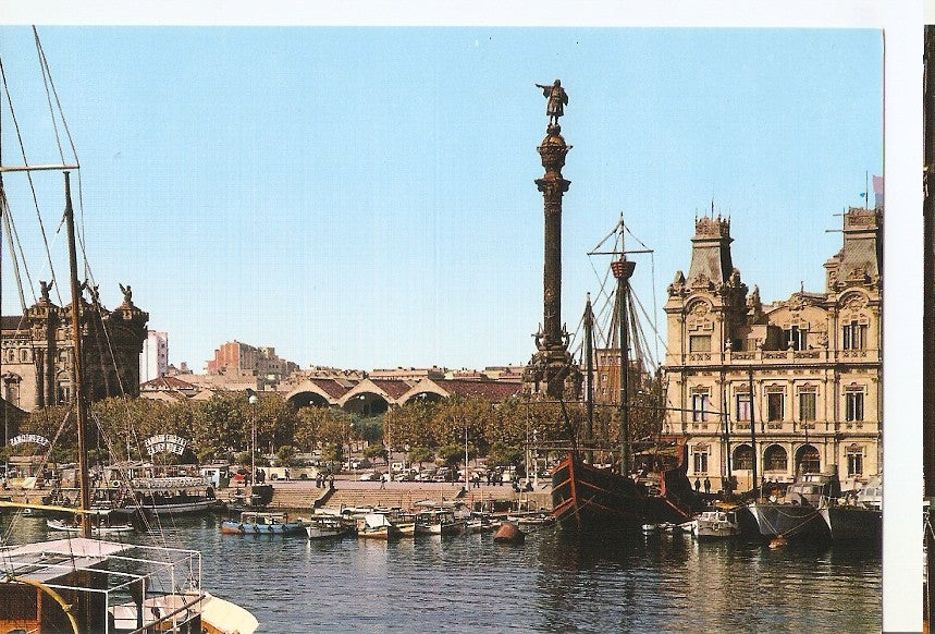 Postal 044520 : Barcelona. Puerto y Monumento a Colon