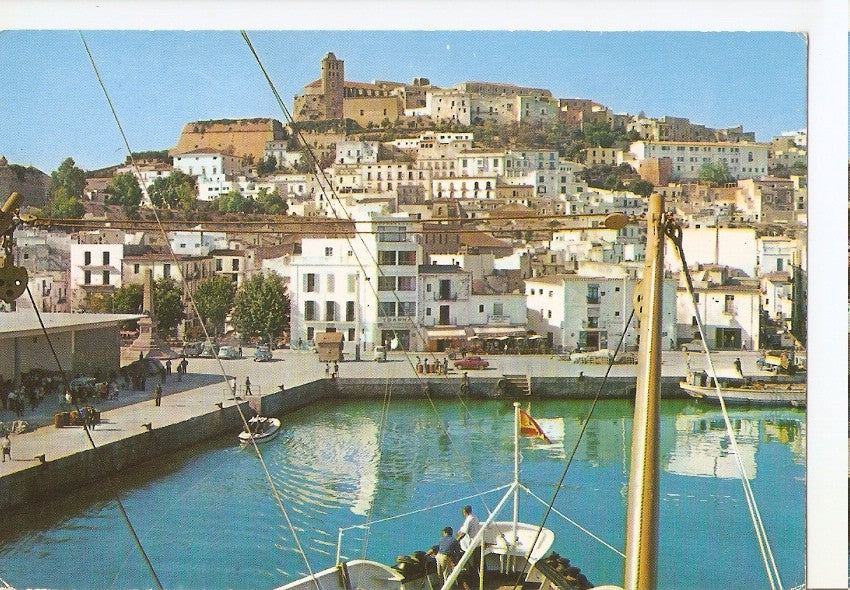 Postal 044619 : Ibiza (Baleares). Entrando con el buque correo