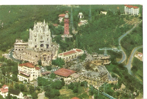 Postal 044683 : Barcelona. Vista aerea Tibidabo