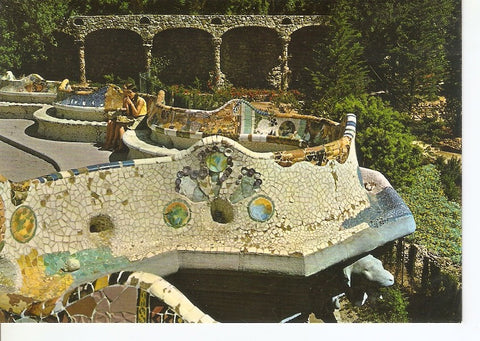 Postal 044700 : Barcelona. Parque Guell (Gaudi) Detalle