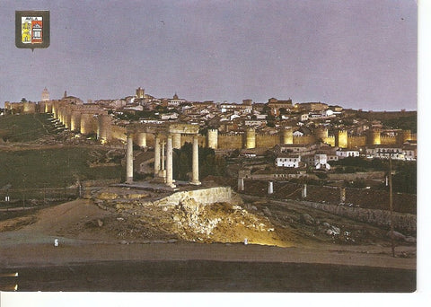 Postal 044760 : Avila. Vista general. Nocturna