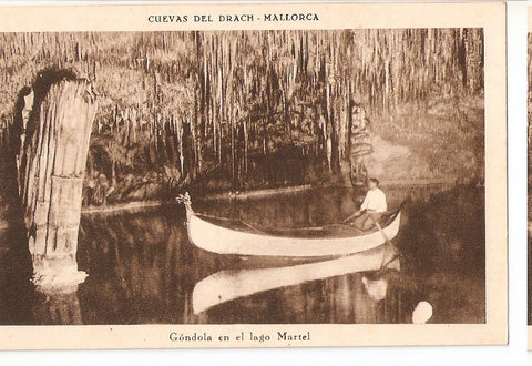 Postal 044864 : Cuevas del Drach - Mallorca. Gondola en el lago Martel