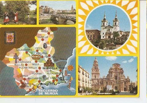 Postal 044888 : Murcia. Huertanas - Puente viejo Santuario de Ntra. Sra. De la Fuensanta. Catedral