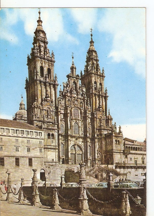 Postal 044955 : Santiago de Compostela. Catedral. Fachada del Obradoiro (siglo XVIII)
