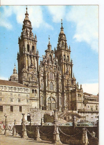 Postal 044955 : Santiago de Compostela. Catedral. Fachada del Obradoiro (siglo XVIII)