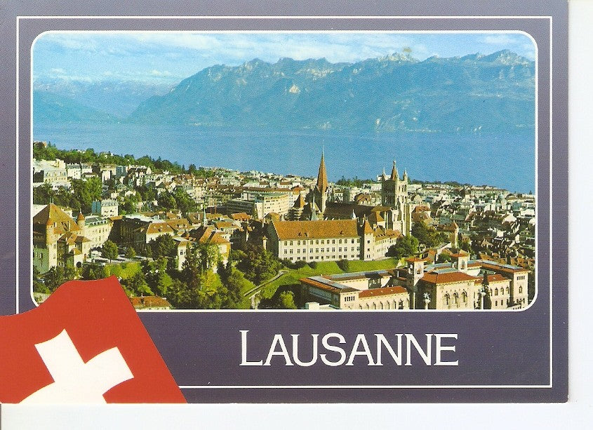Postal 044995 : Lausanne. Le Lac Leman et les Alpes