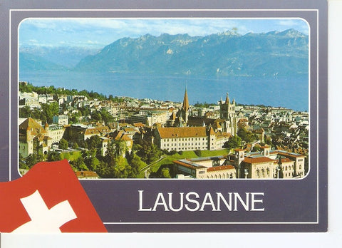 Postal 044995 : Lausanne. Le Lac Leman et les Alpes