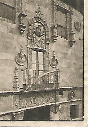 CROMO 003 GALLINA BLANCA 2o ALBUM. Serie 1 Casas señoriales - fachadas. Numero 4 Salamanca. Casa de las muertes