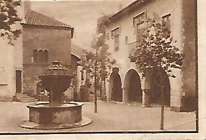 CROMO 0019 GALLINA BLANCA 2o ALBUM. Serie 4 Pozos y fuentes. Numero 2 Fuente de Prades Tarragona