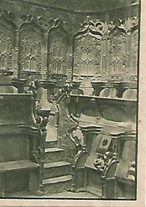 CROMO 0046 GALLINA BLANCA 2o ALBUM. Serie 15 Coros y esculturas religiosas. Numero 8 Coro de la Catedral de Ciudad Rodrigo