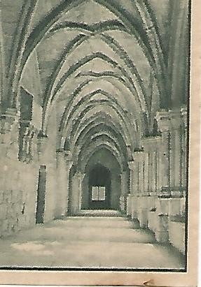 CROMO 0082 GALLINA BLANCA 2o ALBUM. Serie 30 Real Monasterio de Poblet. Numero 9 Ala del claustro