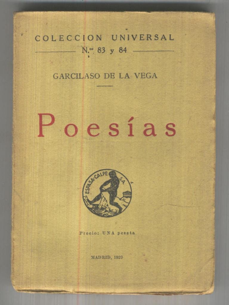 Universal numero 083/084: Poesias de Garcilaso de la Vega
