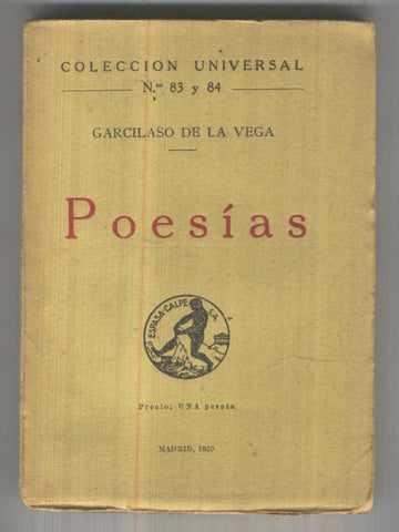 Universal numero 083/084: Poesias de Garcilaso de la Vega
