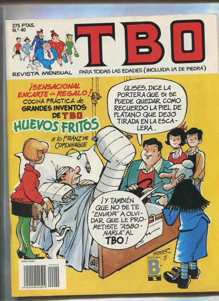 TBO de Ediciones B numero 040: encarte recortable Huevos fritos del profesor Franz