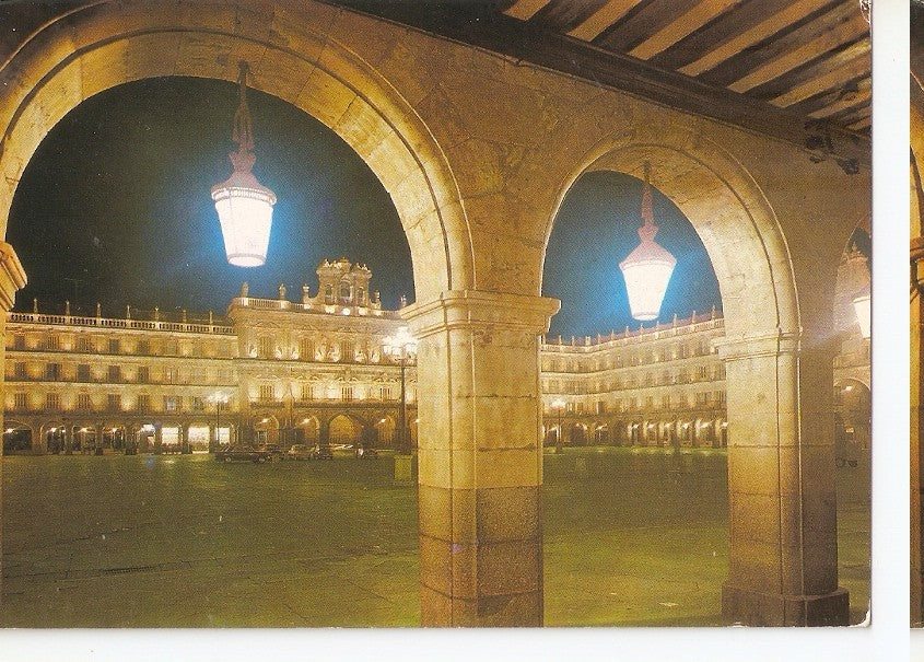 Postal 045038 : Salamanca. Plaza Mayor iluminada