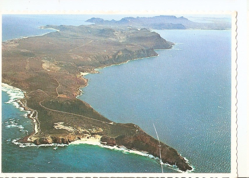 Postal 045049 : Aerial view of Cape Point looking over the Peninsula towards Table Mountain Cape South Africa