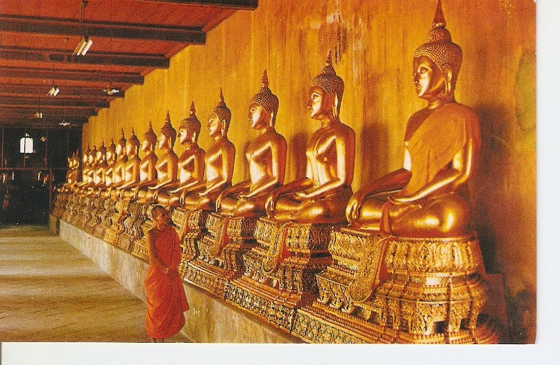 Postal 045051 : Images of Budhist Phra from many places of Thailand can be seen at War Pho Bangkok Thailand