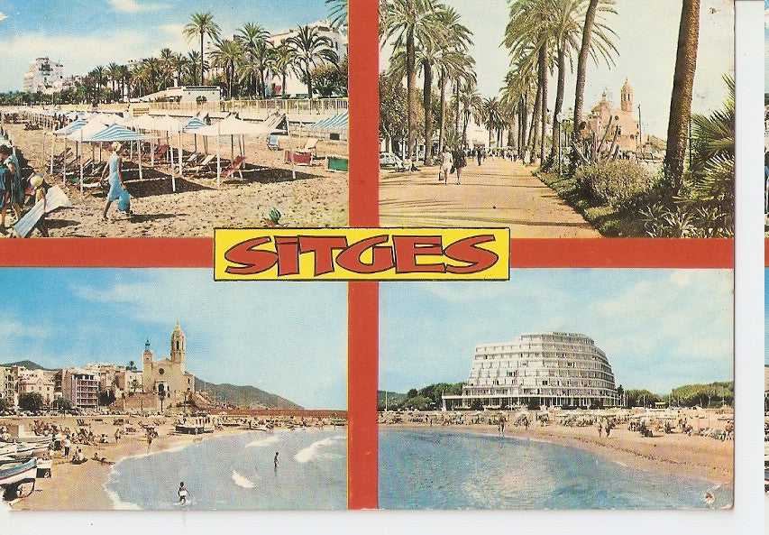 Postal 045083 : Sitges. Detalle de la Playa y paseo