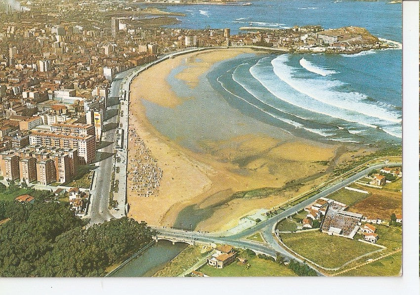 Postal 045107 : Gijon. Vista aerea