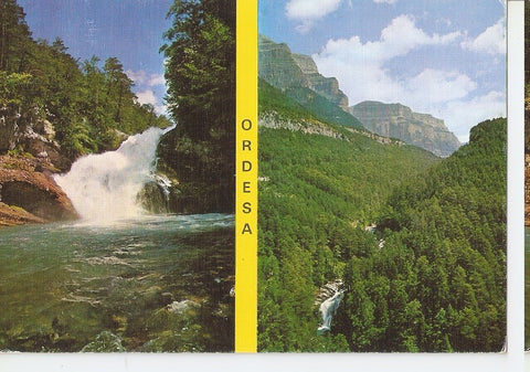 Postal 045116 : Parque Nacional de Ordesa (Pirineo Aragones). cascada en el rio Arazas. Selva de Ordesa