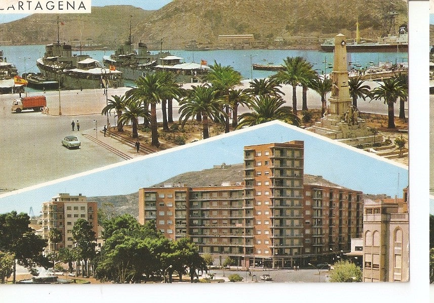 Postal 045119 : Cartagena. Puerto y Plaza de España