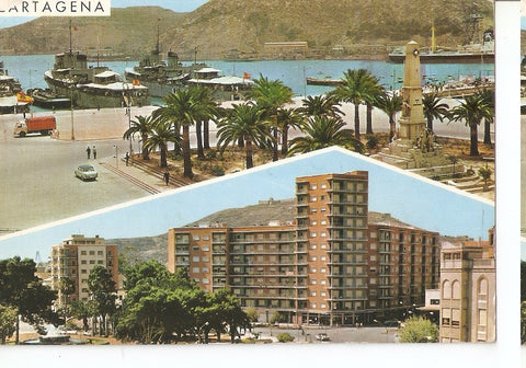 Postal 045119 : Cartagena. Puerto y Plaza de España