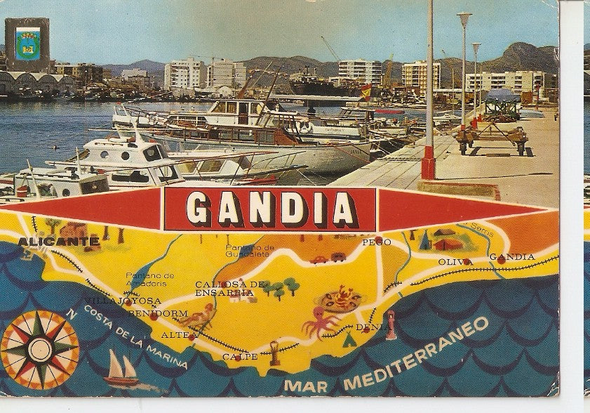 Postal 045140 : Gandia (Valencia). Diversos aspectos