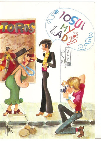 Postal 045171 : Dibujo espectaculo flamenco