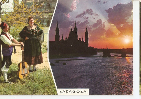 Postal 045203 : Zaragoza. Pareja Tipica y Templo del Pilar