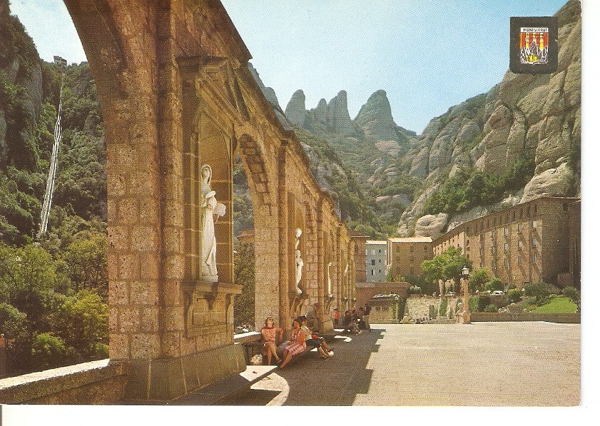 Postal 045245 : Montserrat. Plaza del Santuario. Detalle