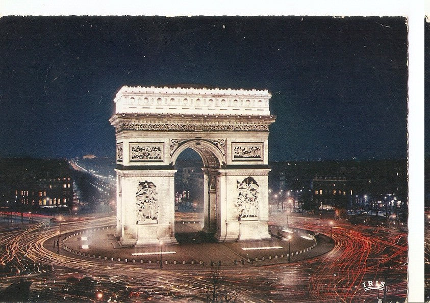Postal 045255 : Paris. LArc de Triomphe illumine