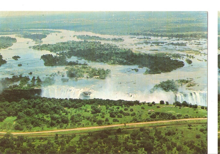 Postal 045294 : The Victoria Falls with Cararact  Island on the far left