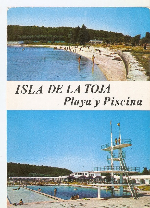 Postal 045336 : Isla de la Toja (Pontevedra). Playa y Piscina