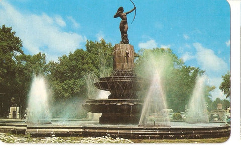 Postal 045416 : Fuente de Diana la Cazadora en el Paseo de la Reforma. Mexico D.F.