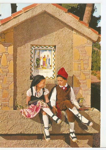 Postal 045479 : España tipica. Cataluña. Niños con trajes tipicos