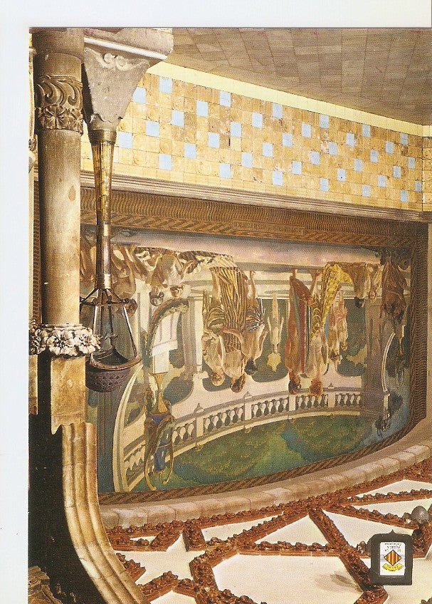 Postal 045525 : Entrada princial. Mural modernista de Miquel Massot (1910). Palau de la Musica Catalana. Barcelona