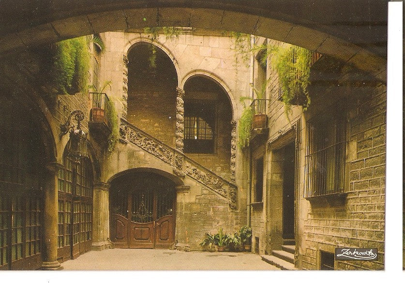 Postal 045550 : Barcelona. Calle Montcada. Patio