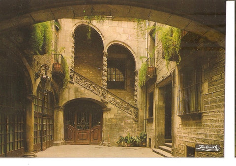 Postal 045550 : Barcelona. Calle Montcada. Patio