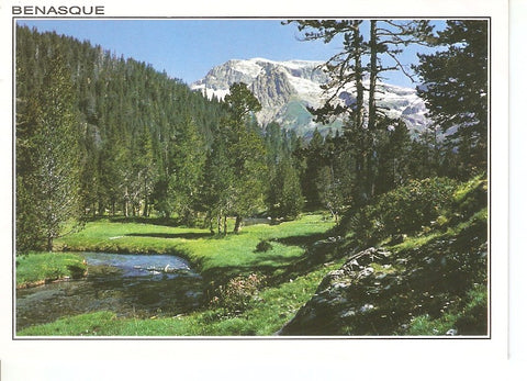 Postal 045577 : Benasque (Pirineo Aragones). Llano de Batisielles. Al fondo macizo del Perdiguero