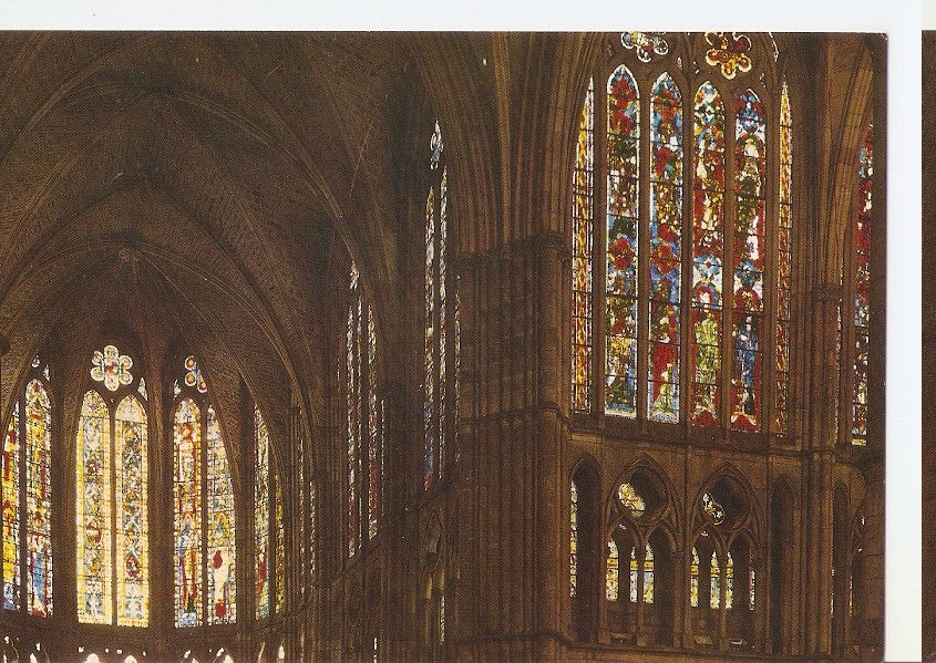 Postal 045611 : Leon. Catedral. Vidrieras altas de Cabecera y Crucero. Siglos XIII-XV