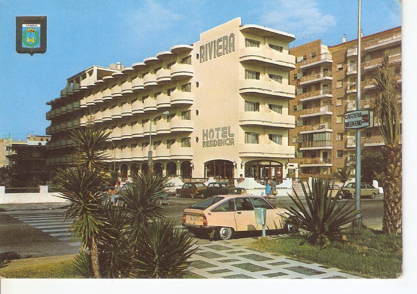 Postal 045645 : Gandia (Valencia). Playa. Hotel Riviera