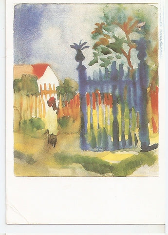 Postal 045647 : August Macke. Gardens Gate. Aquarelle 1914