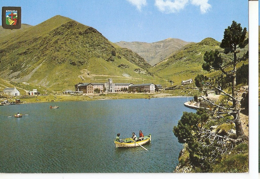 Postal 045869 : Nuria (Girona). Pirineu Central. Llac i vista general