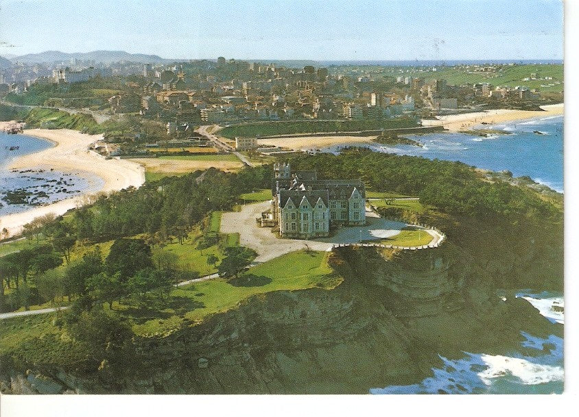 Postal 045968 : Santander. Vista aerea Palacio de la Magdalena
