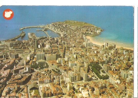 Postal 045969 : Gijon. Vista aerea