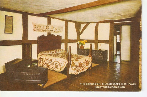 Postal 045980 : The Birthroom Shakespeares Birthplace. Stratford-Upon-Avon