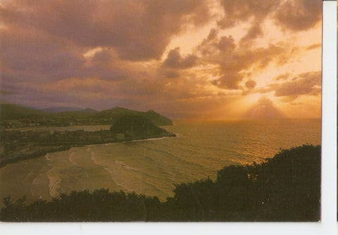 Postal 046005 : San Sebastian. Puesta de sol